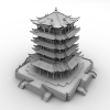 黄鹤楼-建筑-古建筑-VR/AR模型-3D城