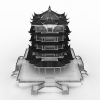 黄鹤楼-建筑-古建筑-VR/AR模型-3D城
