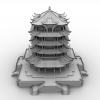黄鹤楼-建筑-古建筑-VR/AR模型-3D城