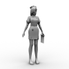 美女-角色人体-角色-VR/AR模型-3D城