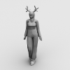 街舞区MM-角色人体-女人-VR/AR模型-3D城