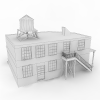 老旧的欧洲酒店-建筑-古建筑-VR/AR模型-3D城
