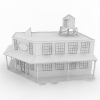 老旧的欧洲酒店-建筑-古建筑-VR/AR模型-3D城