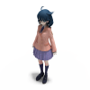 可爱少女-角色人体-角色-VR/AR模型-3D城