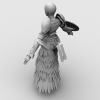 最终幻想人物-角色人体-女人-VR/AR模型-3D城