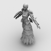 最终幻想人物-角色人体-女人-VR/AR模型-3D城