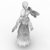 最终幻想人物-角色人体-女人-VR/AR模型-3D城