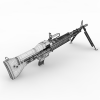 M60冲锋枪-VR/AR模型-3D城