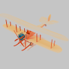 双翼战斗机-飞机-军事飞机-VR/AR模型-3D城