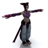 街头霸王：茱莉-角色人体-角色-VR/AR模型-3D城