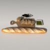 法式面包-文体生活-杂食-VR/AR模型-3D城