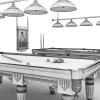 桌球台-建筑-基础设施-VR/AR模型-3D城