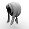 卡通mm小马尾发型-角色人体-角色-VR/AR模型-3D城