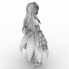 卡通女孩-角色人体-角色-VR/AR模型-3D城