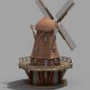 荷兰大风车-建筑-厂房-VR/AR模型-3D城