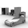 赛车风格儿童卧室-家居-桌椅-VR/AR模型-3D城