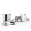 赛车风格儿童卧室-家居-桌椅-VR/AR模型-3D城