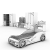 赛车风格儿童卧室-家居-桌椅-VR/AR模型-3D城