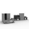 赛车风格儿童卧室-家居-桌椅-VR/AR模型-3D城