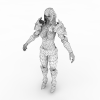 女战士-角色人体-角色-VR/AR模型-3D城