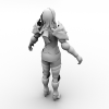 女战士-角色人体-角色-VR/AR模型-3D城