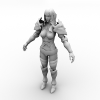 女战士-角色人体-角色-VR/AR模型-3D城