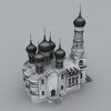 俄罗斯Ortodox教会-建筑-古建筑-VR/AR模型-3D城