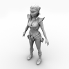 战士公主-角色人体-角色-VR/AR模型-3D城