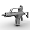 G36C卡宾枪-军事-枪炮-VR/AR模型-3D城