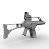 G36C卡宾枪-军事-枪炮-VR/AR模型-3D城