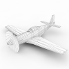 P51D Mustang-飞机-军事飞机-VR/AR模型-3D城