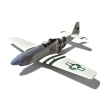 P51D Mustang-飞机-军事飞机-VR/AR模型-3D城