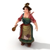 中年妇女-角色人体-角色-VR/AR模型-3D城