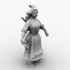 中年妇女-角色人体-角色-VR/AR模型-3D城