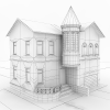 欧洲别墅-建筑-住宅-VR/AR模型-3D城