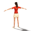 圣火传递女-角色人体-角色-VR/AR模型-3D城