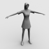 圣火传递女-角色人体-角色-VR/AR模型-3D城