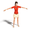圣火传递女-角色人体-角色-VR/AR模型-3D城